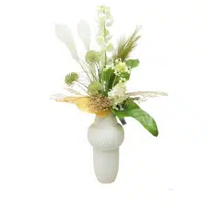 Home Decor Flower Arrangement No-33 White Modern Setting Garden 24 Front