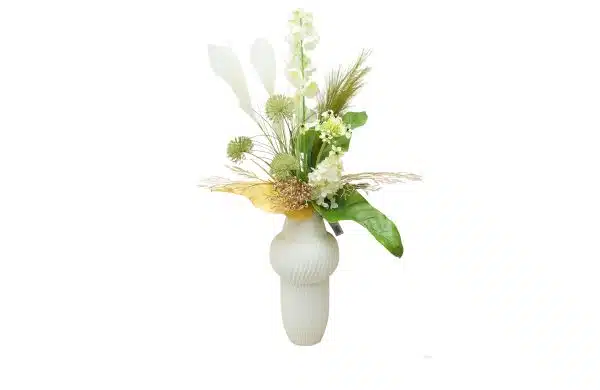 Home Decor Flower Arrangement No-33 White Modern Setting Garden 24 Front