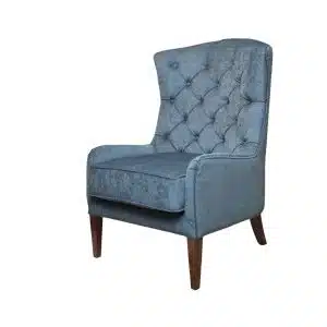 Home Decor Armchair Small Junot Single FM Denim Side View