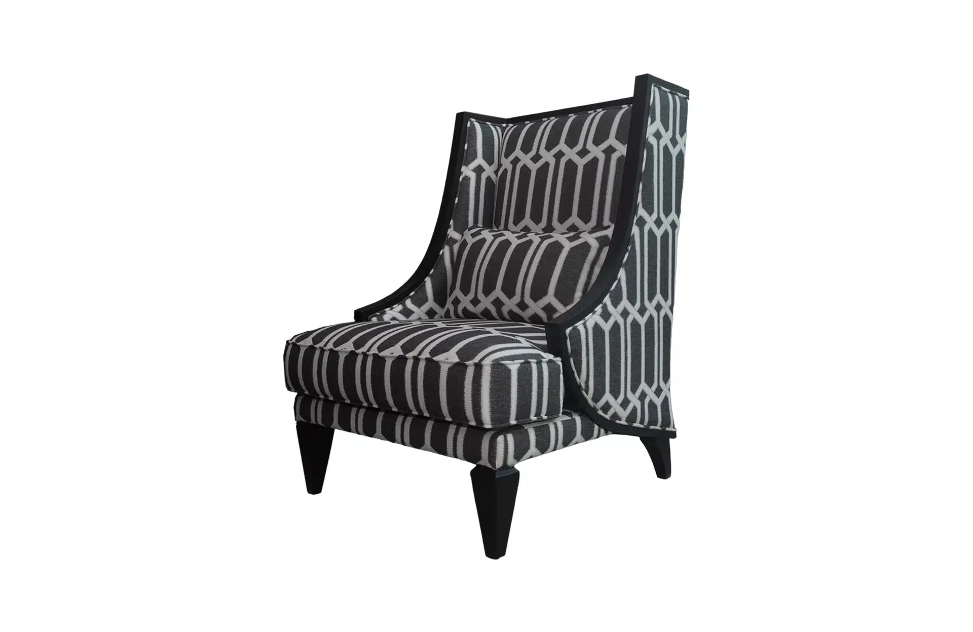 Home Decor Armchair Farren Single 05 Onyx Side View