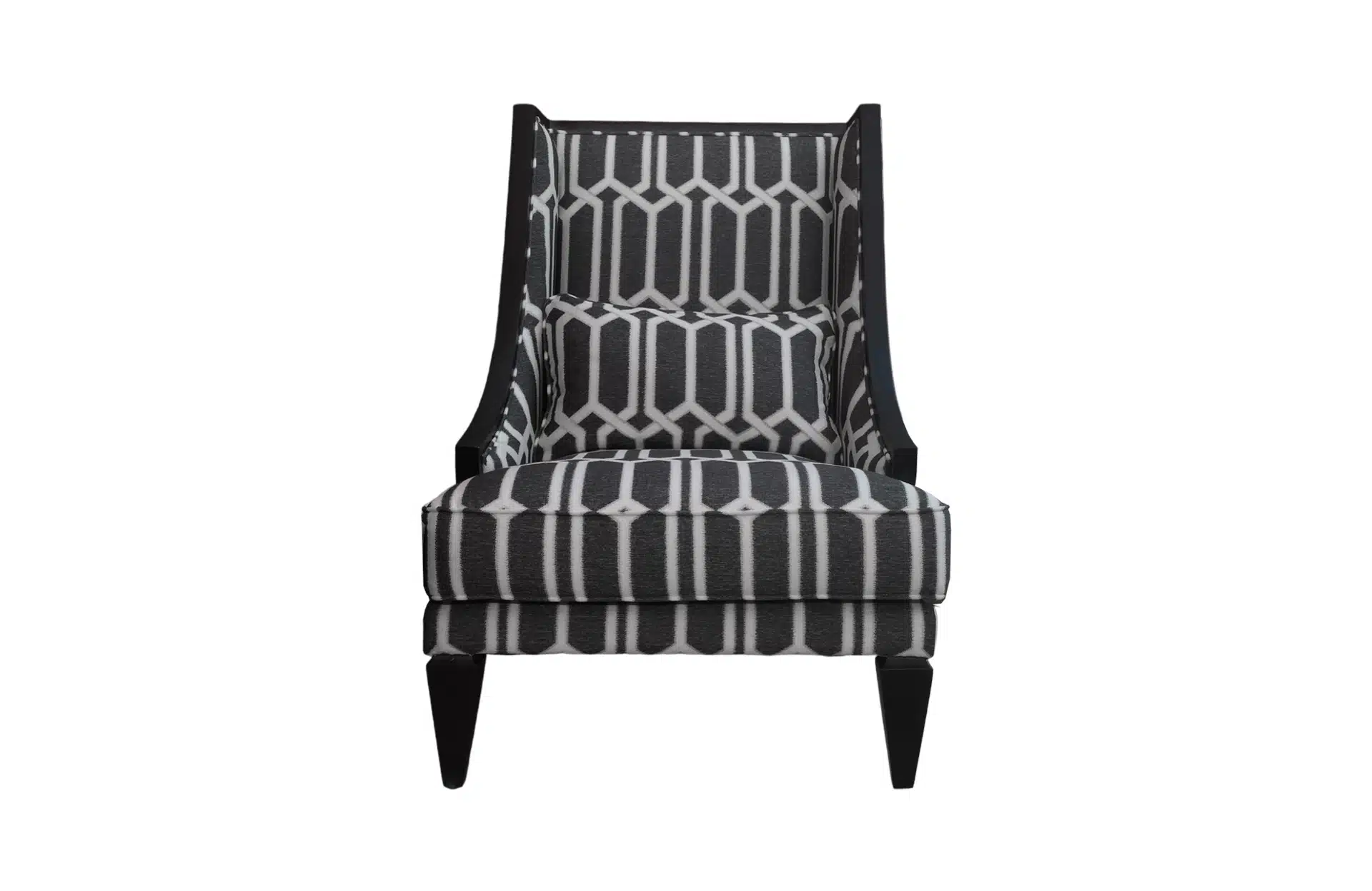 Home Decor Armchair Farren Single 05 Onyx Front View