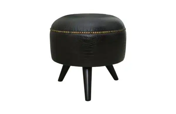 Home Decor Stool Florida Swivel BLF Brown Ottoman & Pouf Front View