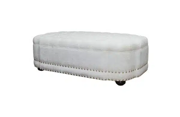 Home Decor Dorothy Ottoman M 05 Ivory Side View