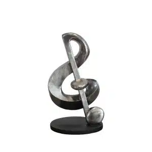 Home Decor Scluptures Resin Treble Clef Sliver FC-SZ24023 Front View