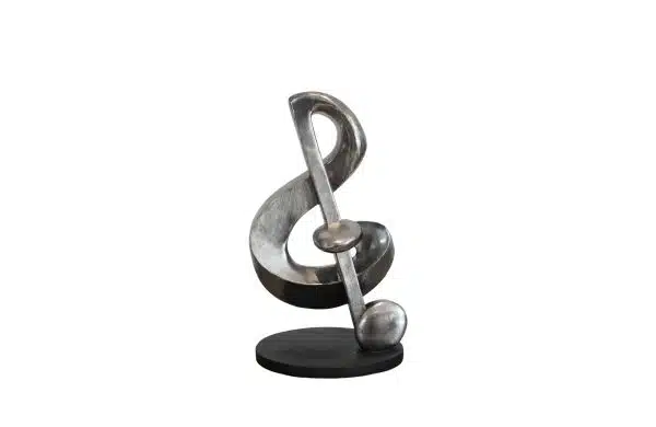 Home Decor Scluptures Resin Treble Clef Sliver FC-SZ24023 Front View