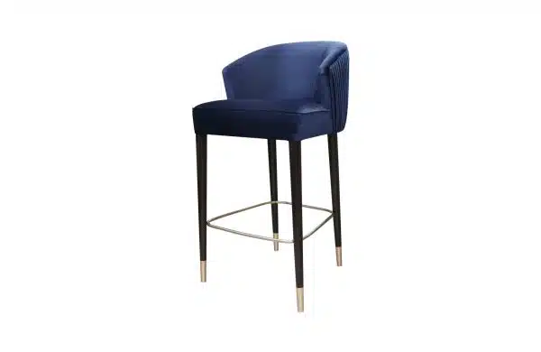 Home Decor Lixian Bar Stool SV 201 Navy Side View