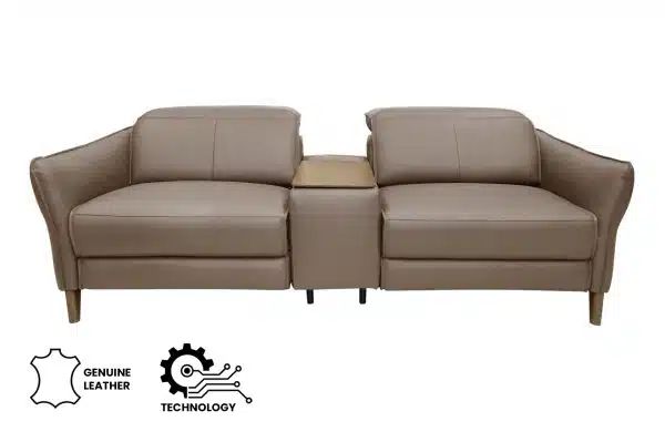 Ozio Power Recliner Sofa COL Taupe