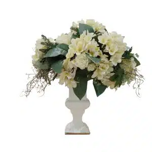 Home Decor Flower Arrangement Elliette Decorative URN 1716 & Classic Frangipani No.23 ( 19 ) Front View