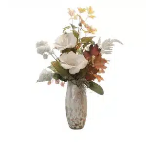 Home Decor Flower Arrangement No.100-012021 Murano Glass / 2 Rusty Front View