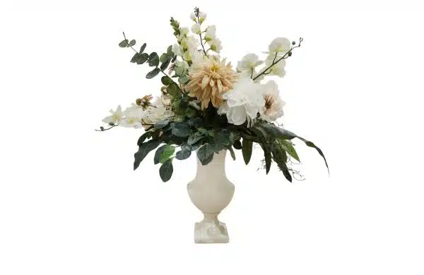 Home Decor Flower Arrangement URN 69611 & Dahlias No.58 ( 19 ) Front View