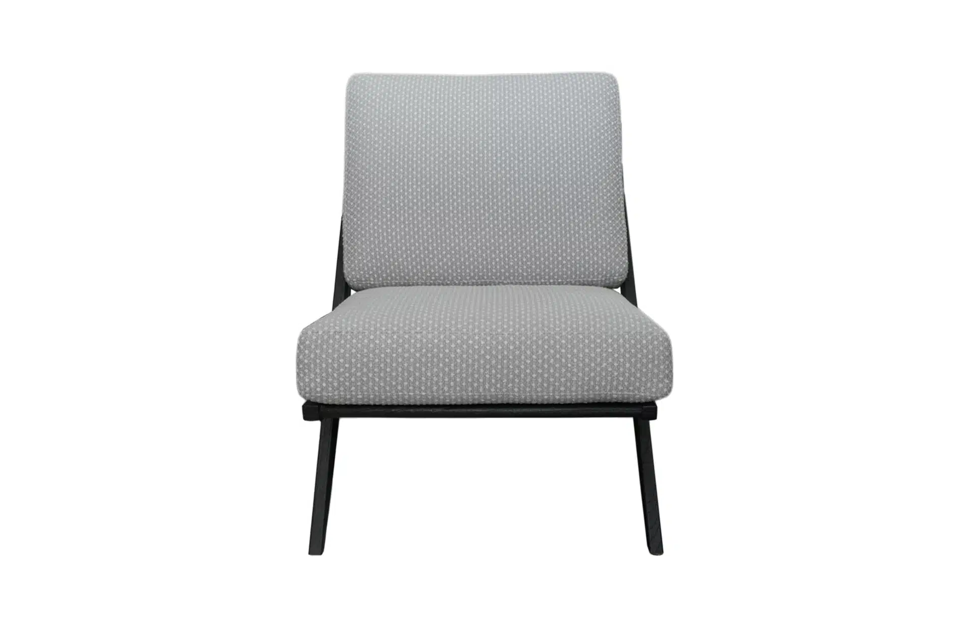 Home Decor Armchair Turin Grey with Dot Front View