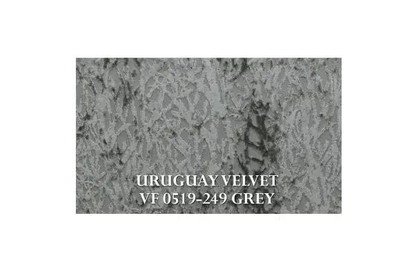 Home Decor Armchair Castaneda Wing Chair UV VF 0519-249 Grey Fabric View URUGUAY VELVET VF 0519-249 GREY