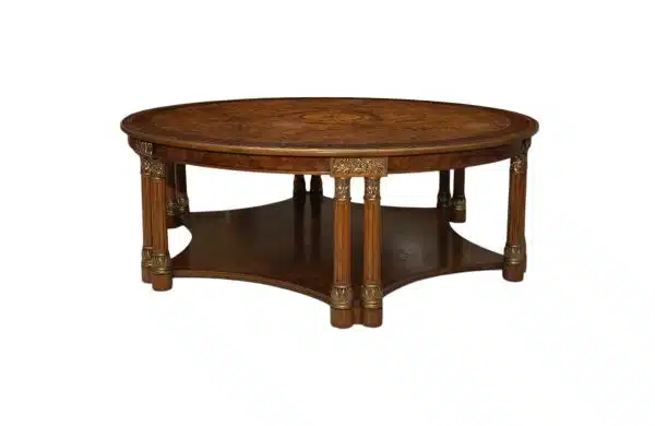 Home Decor Round Coffee Table Tigre 34493 Side View