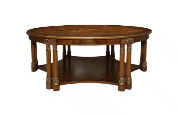 Home Decor Round Coffee Table Tigre 34493 Front View