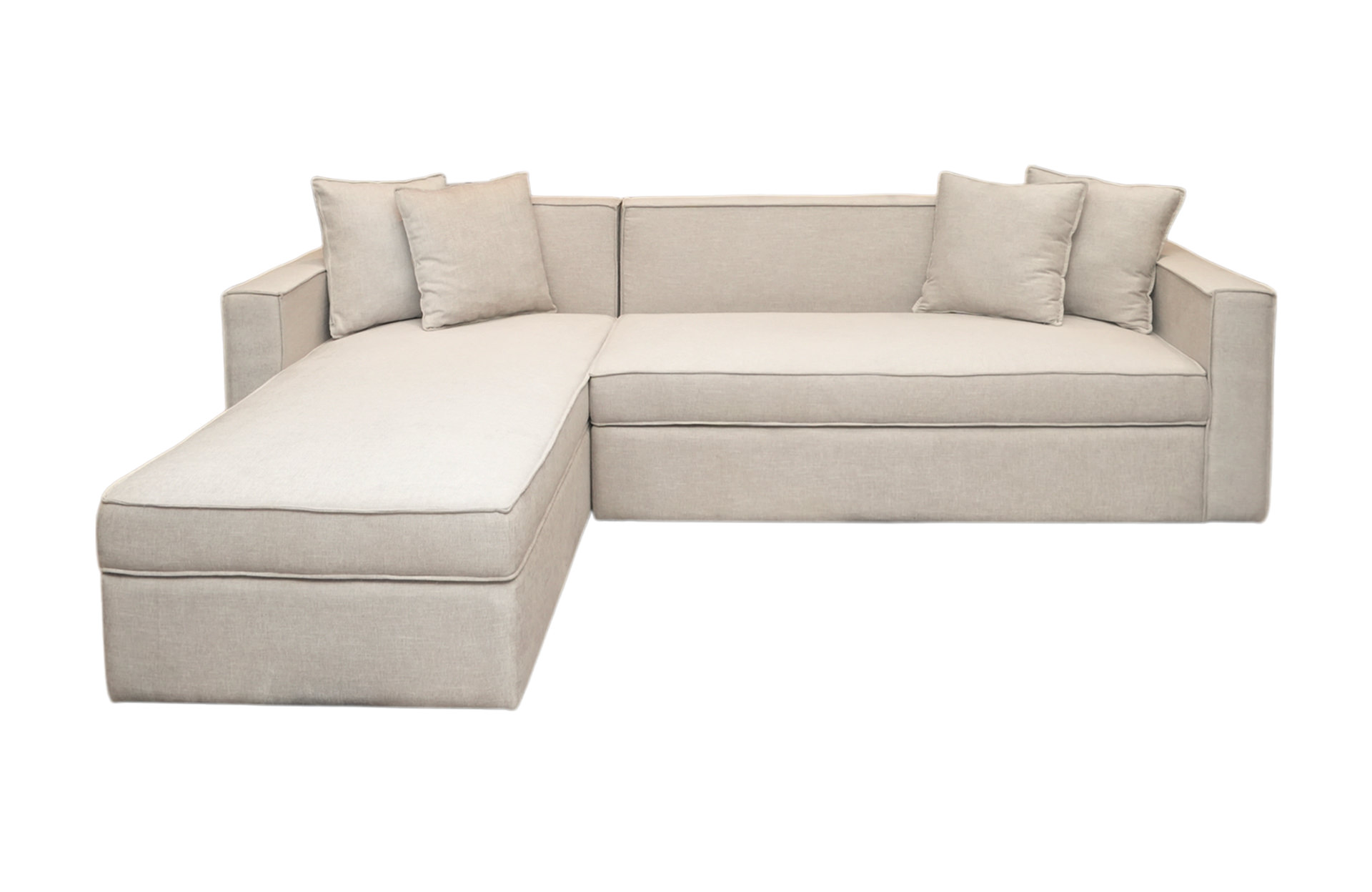 Home Decor Sectional & Corner Sofa Dubbo L Sofa MC Linen Front View