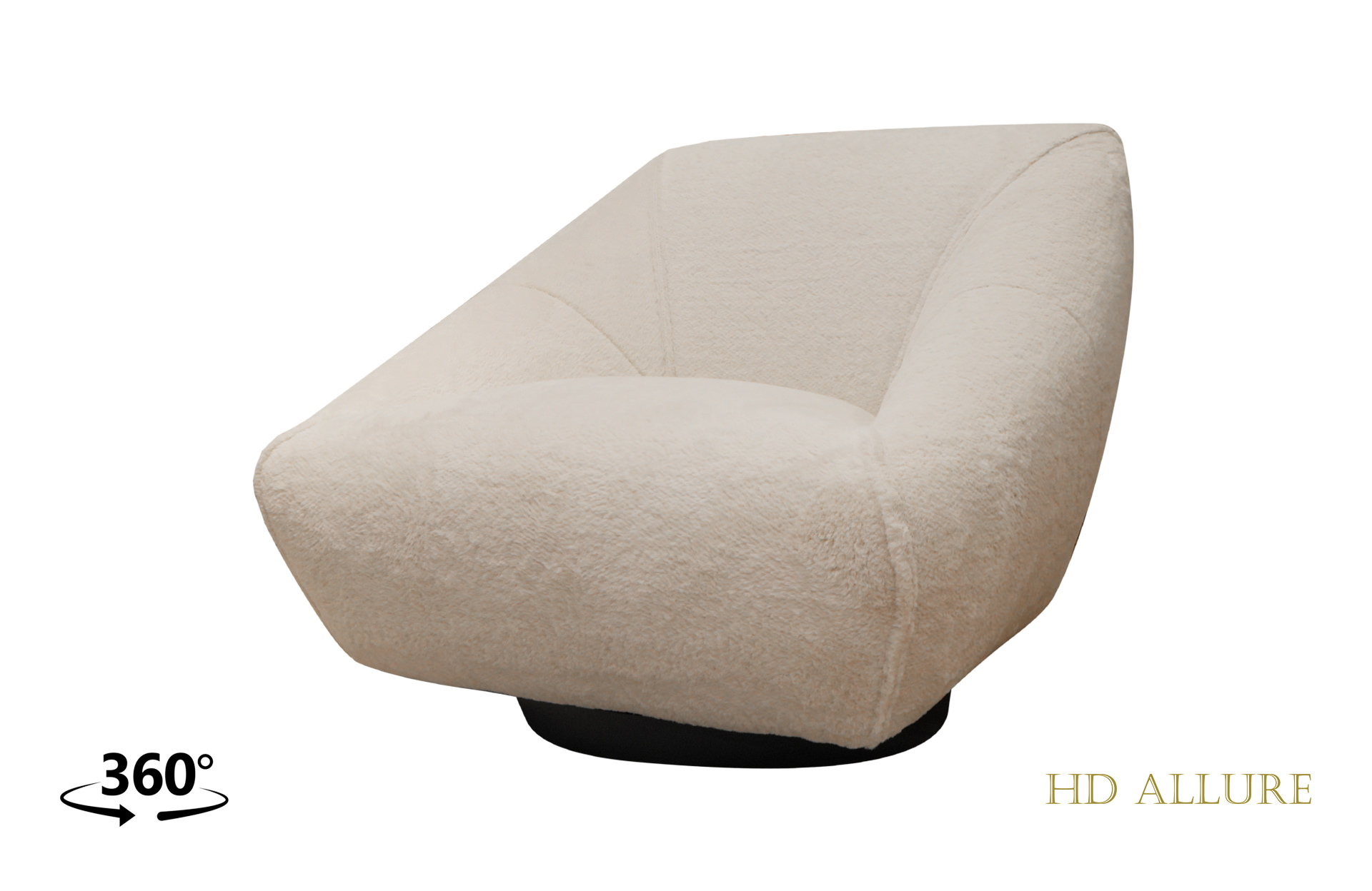 Home Decor Balboa Swivel Armchair Side View