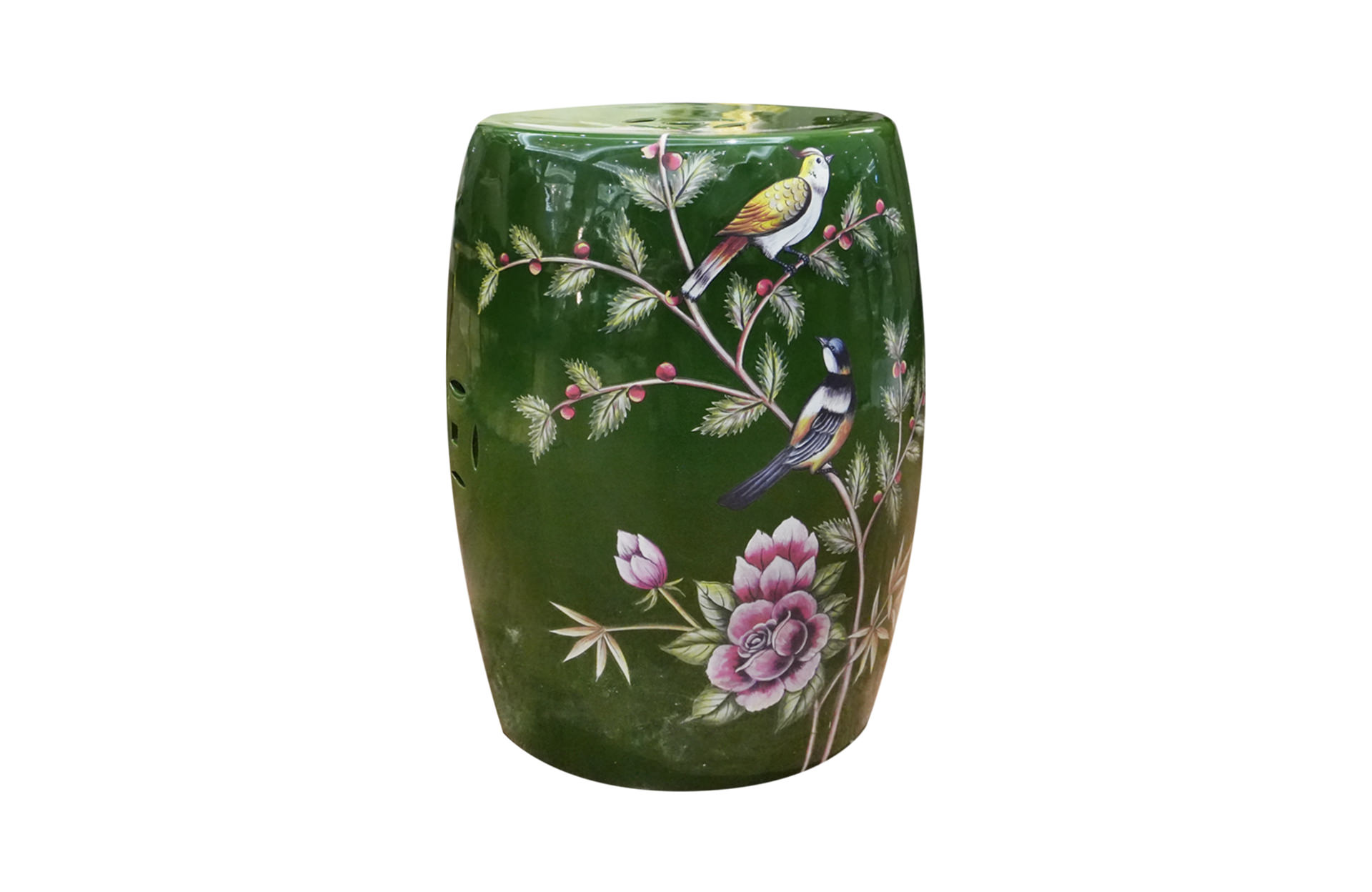 Home Decor Ceramic Stool V Design 67 Front View