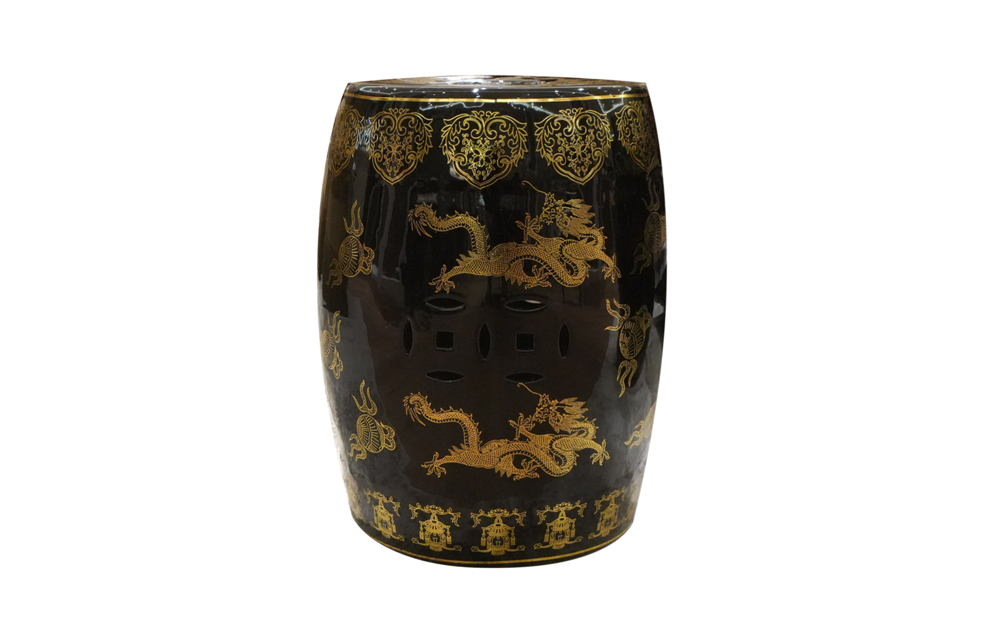 Home Decor Decorative Stool Ceramic Stool V Design 68 Front View