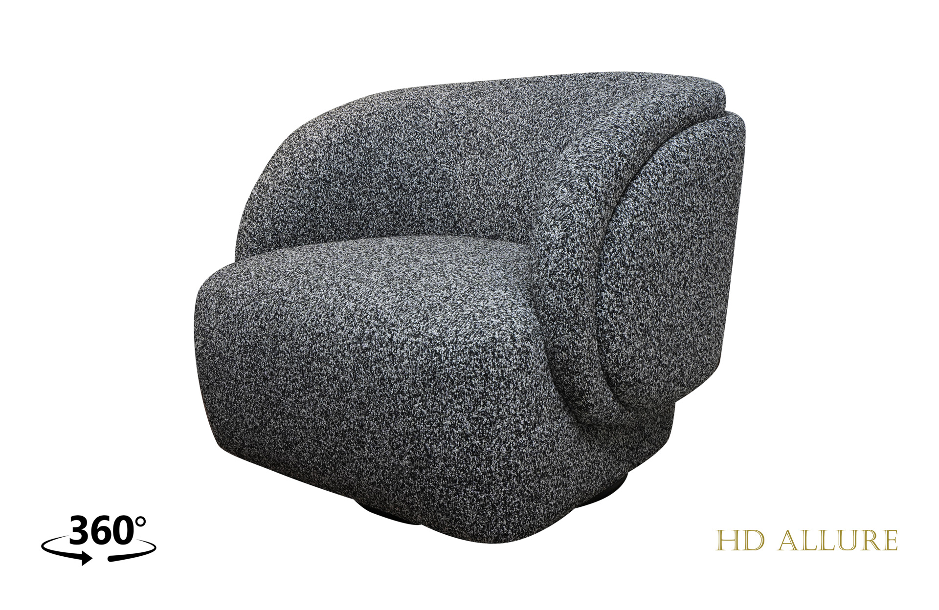 Home Decor Cody Swivel Armchair Side View
