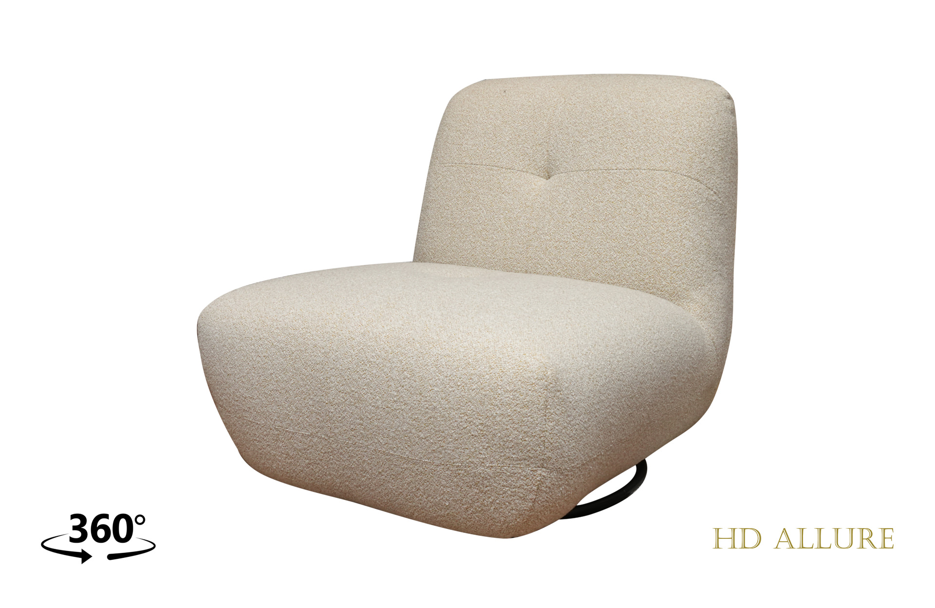 Home Decor Gideon Swivel Lounge Chair Side View