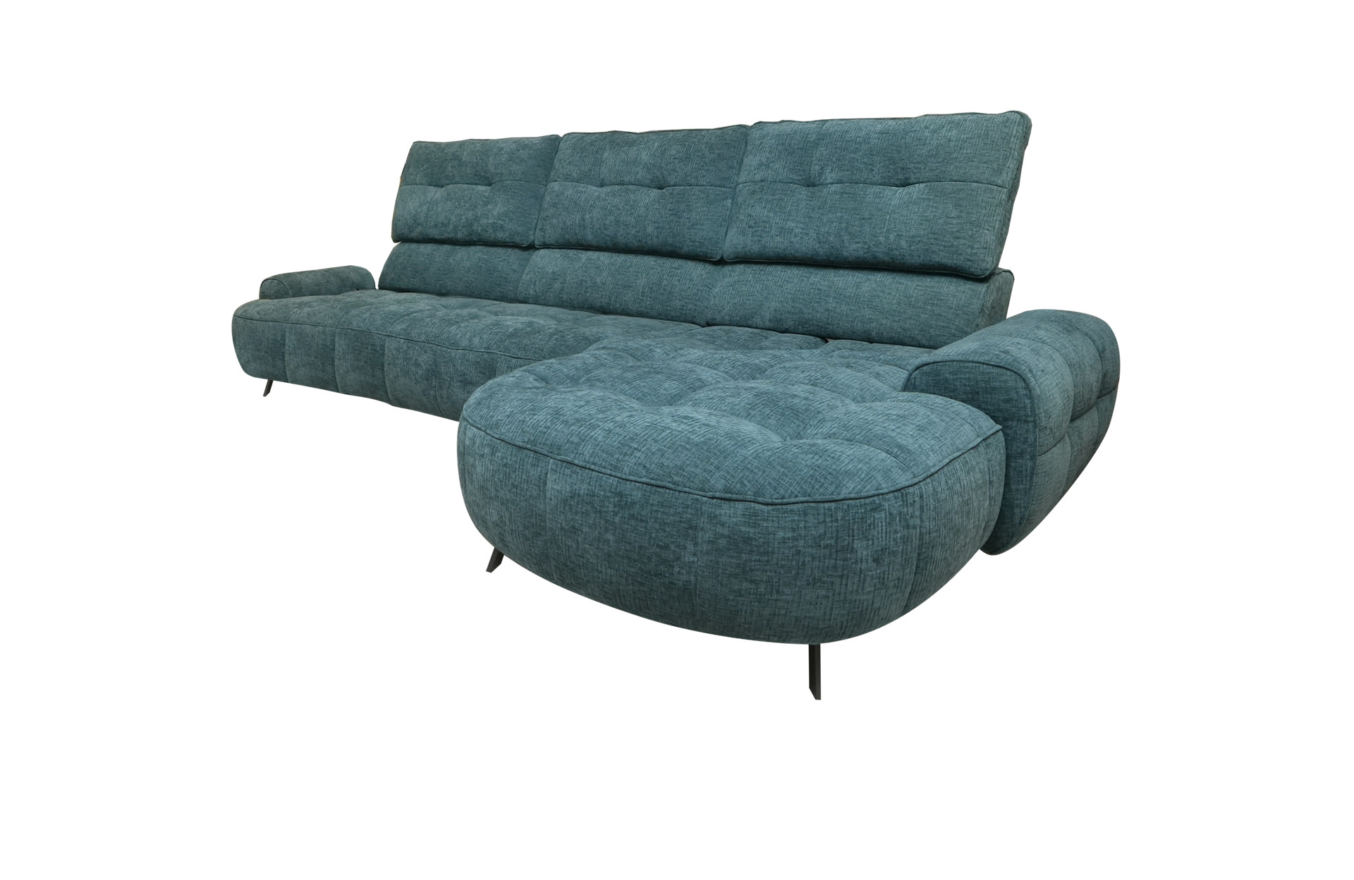 Home Decor Sectional & Corner Sofas Iseo Power L Sofa Teal Green Side View 2