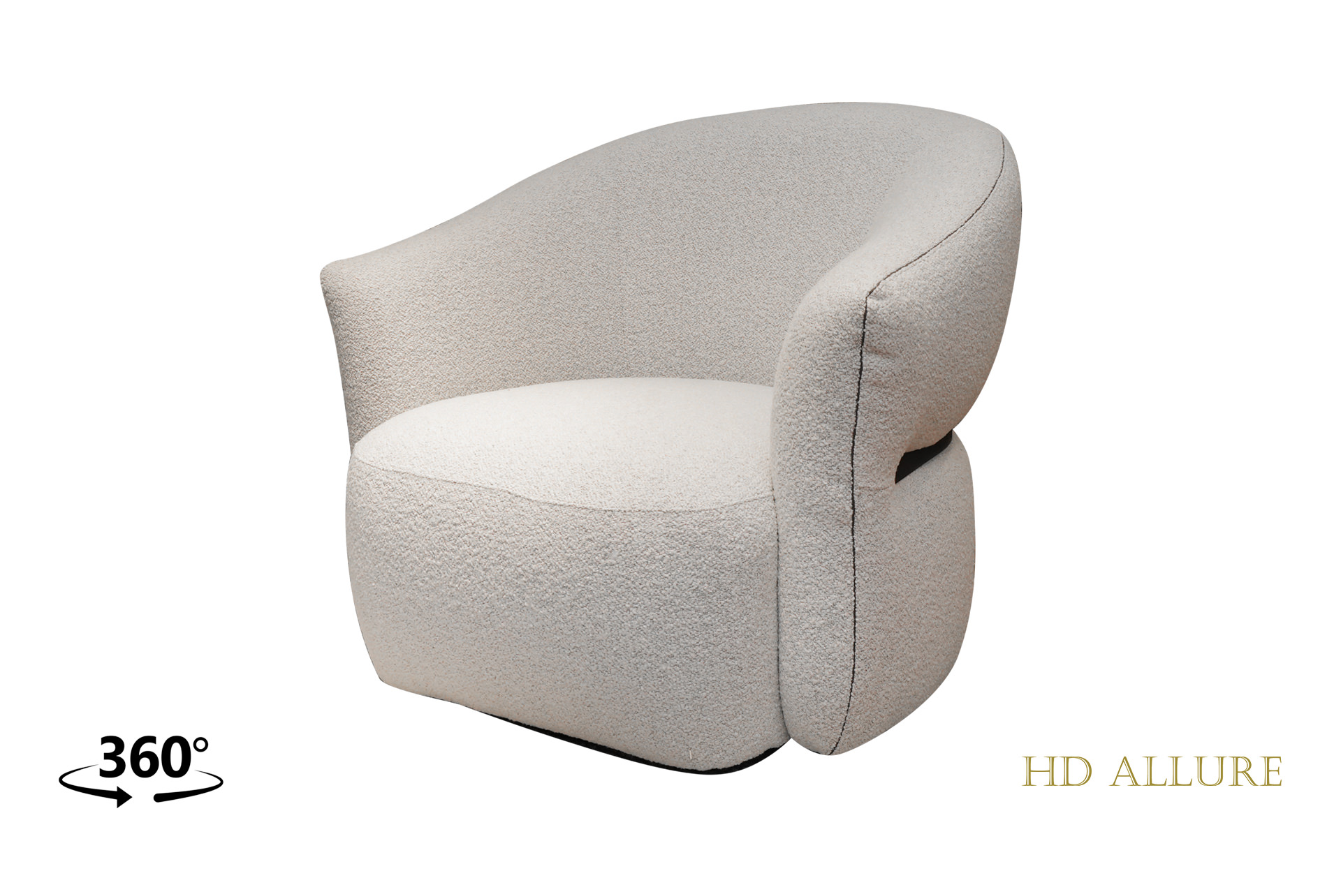 Home Decor Witt Swivel Armchair Side View