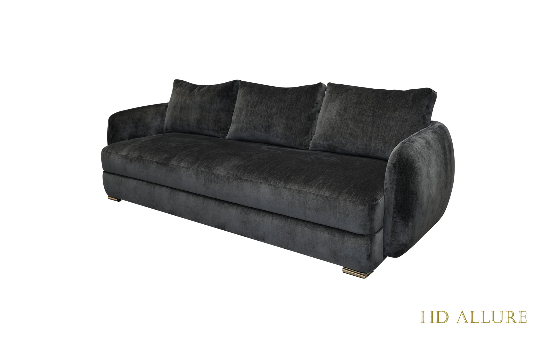 Home Decor Blooms Sofa 3.5 S AMB Slate Side View