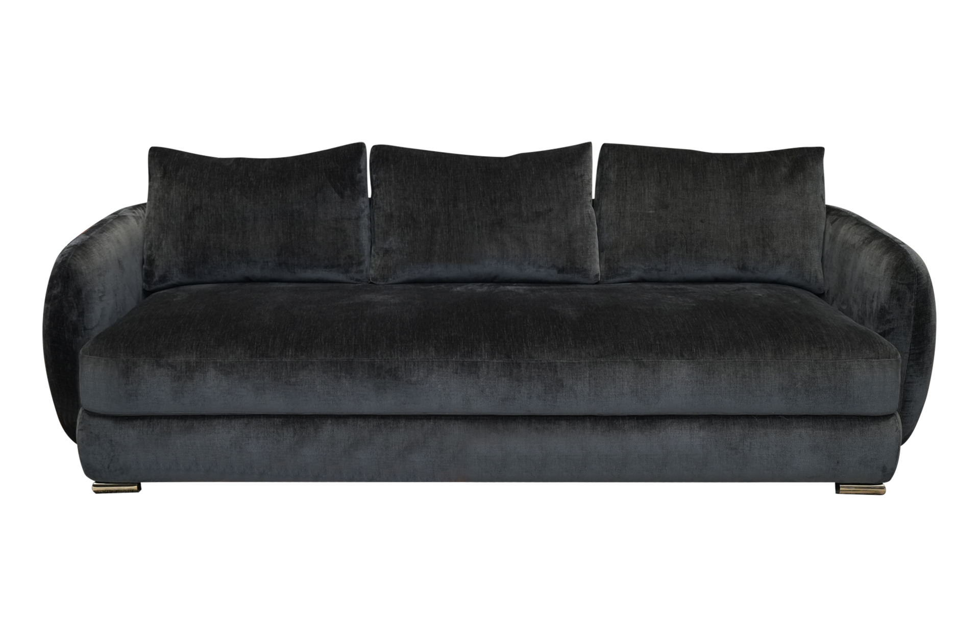 Home Decor Blooms Sofa 3.5 S AMB Slate Front View