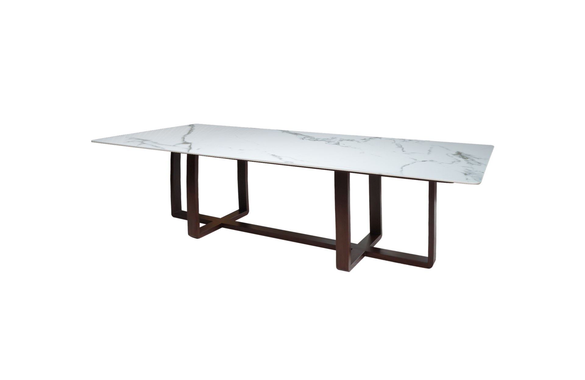 Home Decor Calacatta Classico Faux Marble Dining Table Side View
