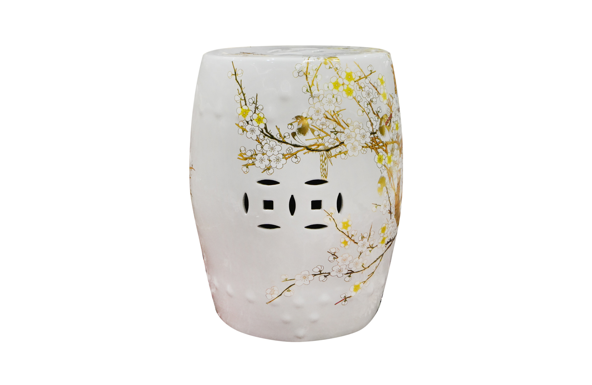 Home Decor Ceramic Stool V Design 72 Front View