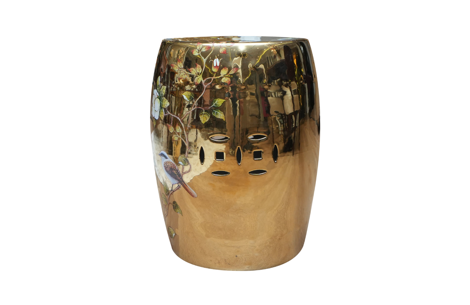 Home Decor Ceramic Stool V Design 73 Front View