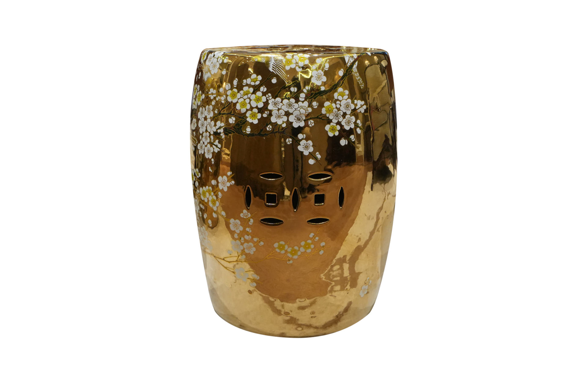 Home Decor Ceramic Stool V Design 74 Front View
