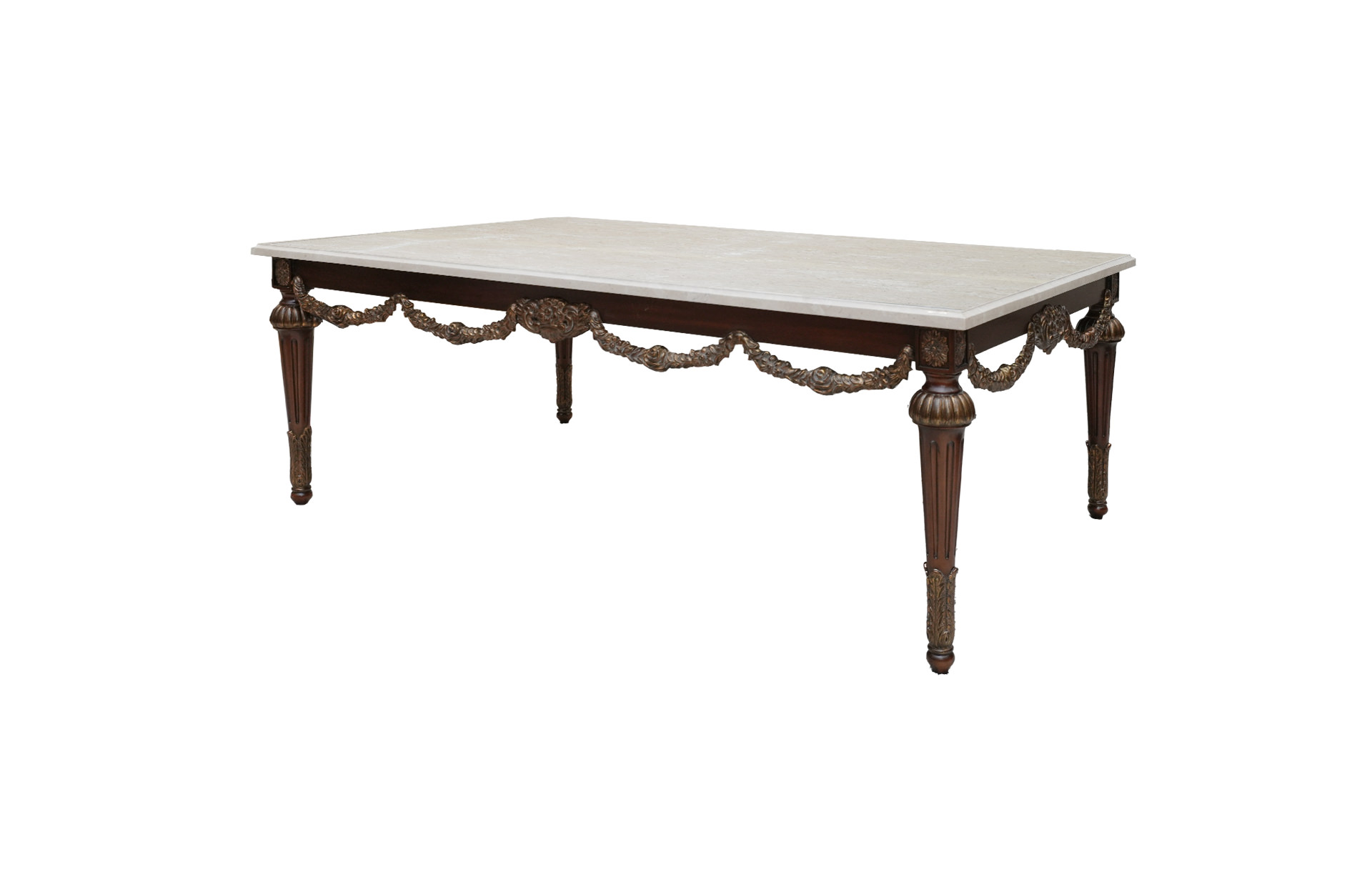 Home Decor Coffee Table Alimos, Marble Top 34928 Side View