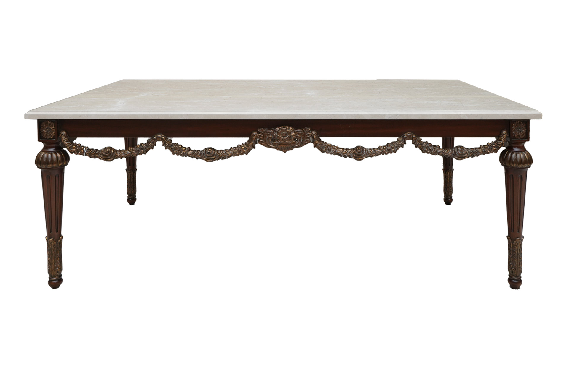 Home Decor Coffee Table Alimos, Marble Top 34928 Front View