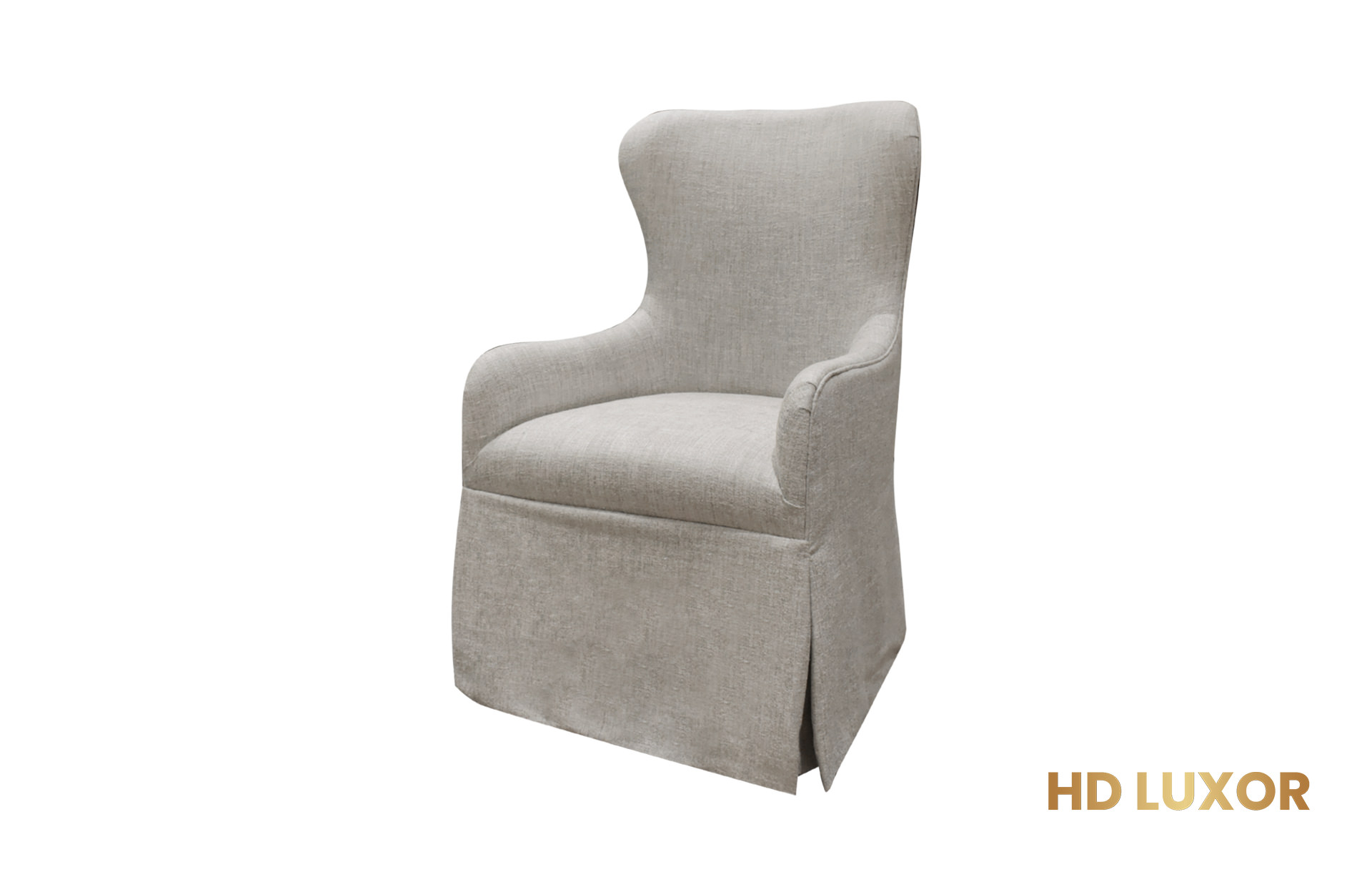 Home Decor Ella Dining Chair with Skirt BD 03 Nougat Side View