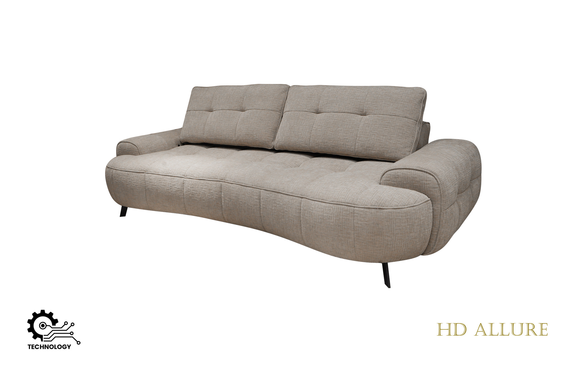 Home Decor Iseo Power Sofa 2.5S Thunder Side View 1