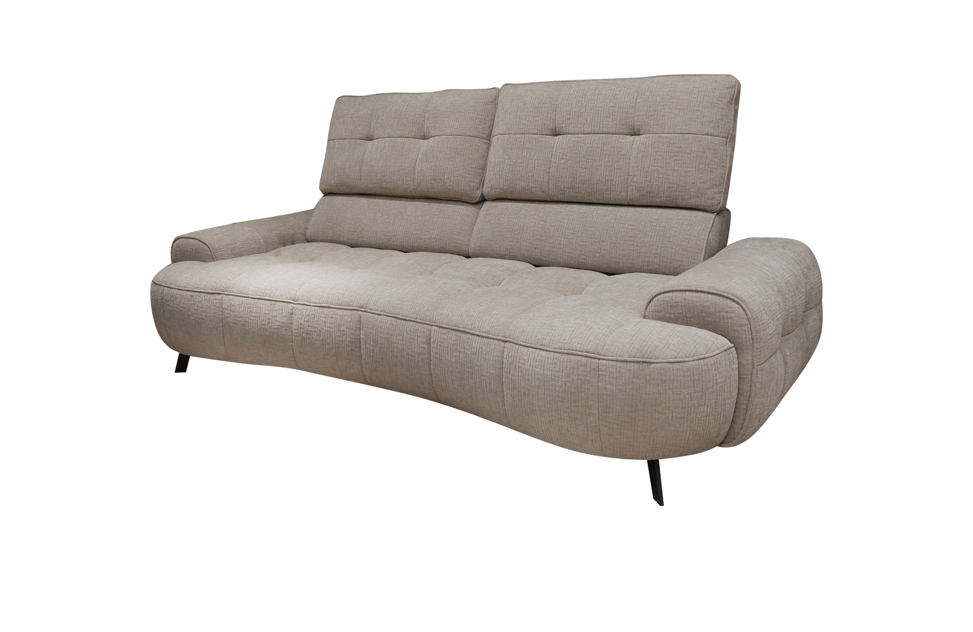 Home Decor Iseo Power Sofa 2.5S Thunder Side View 2