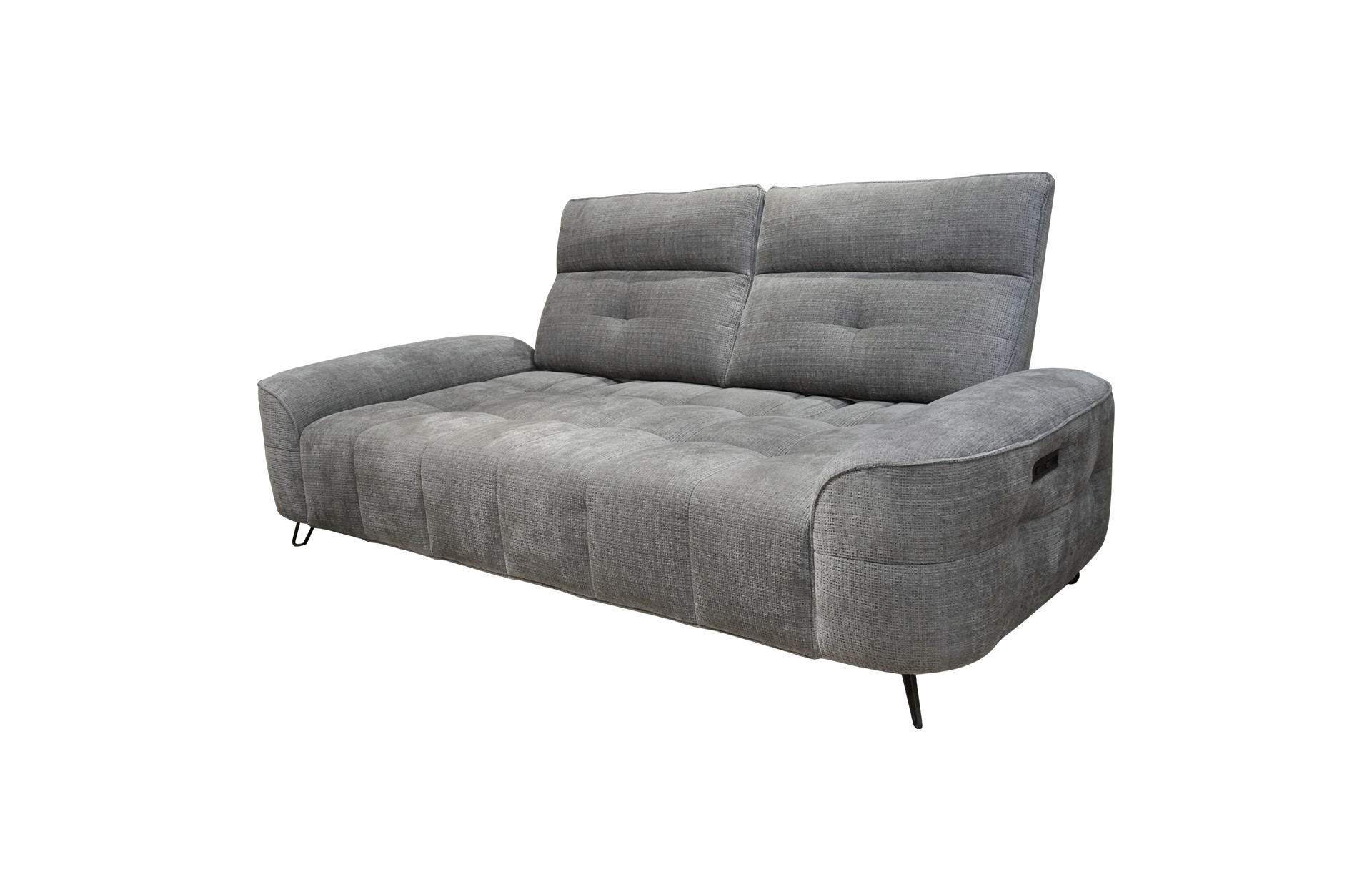 Home Decor Noth Power Sofa 2.5 Light Grey Side View 2